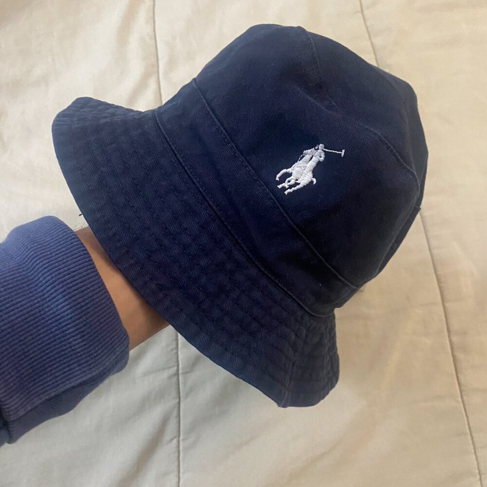 Polo Ralph Lauren Bucket Hat Reversible Navy L/XL